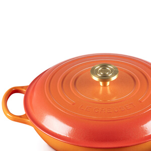 Le Creuset Flamme Dorée Signature Cast Iron Shallow Casserole 30cm 
